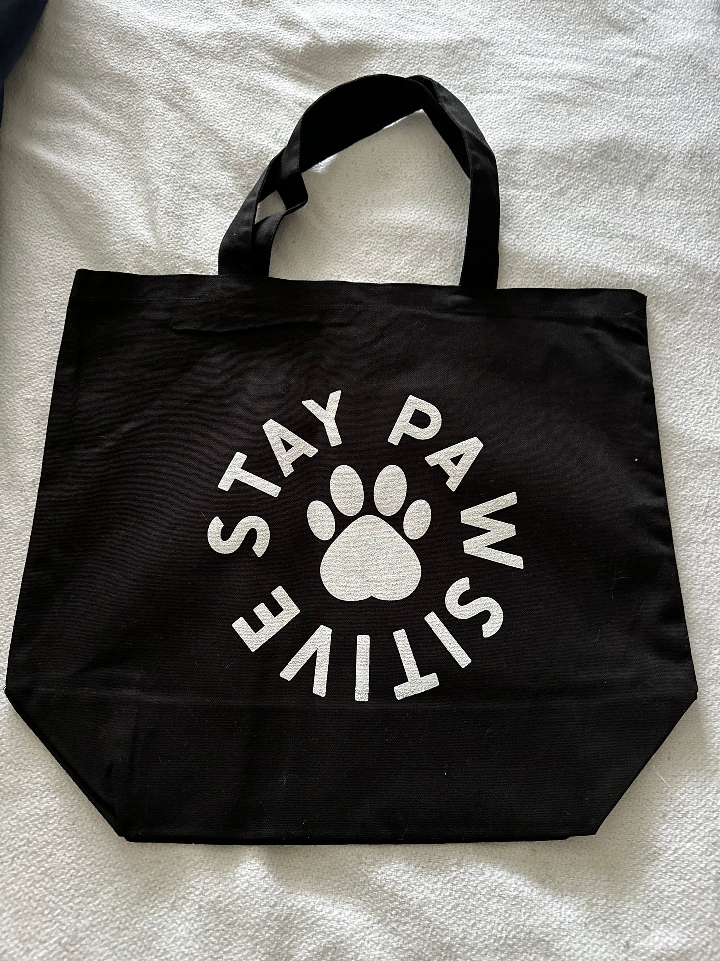 Stay Paw-sitive Tote Bag