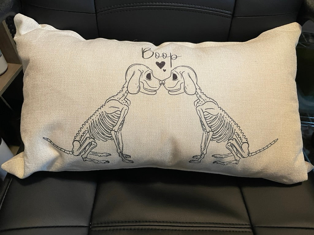 Skelli "Boop" Linen Pillowcase