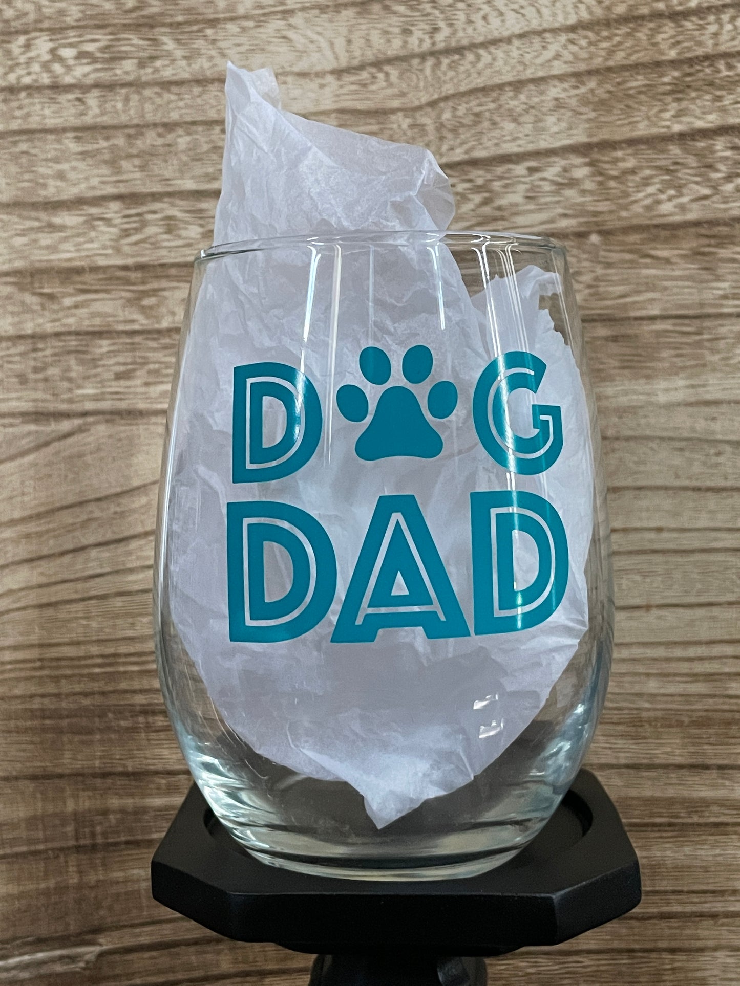 DOG DAD Wine Glass
