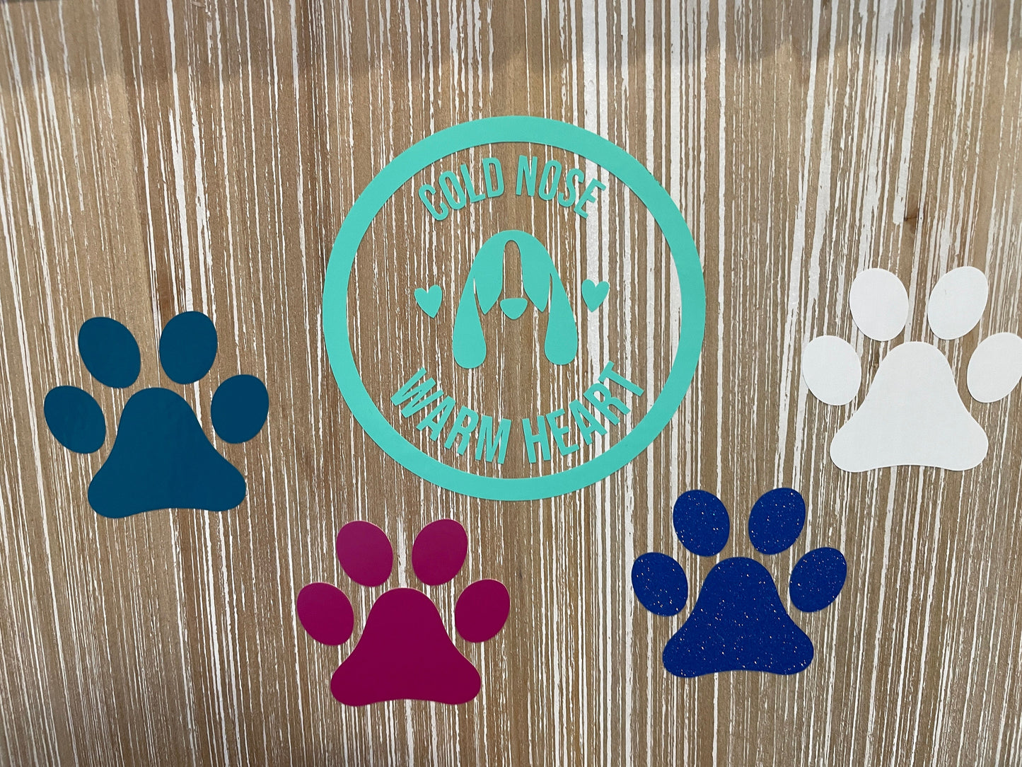 Cold Nose Warm Heart Dog Rear Windshield Window Decal