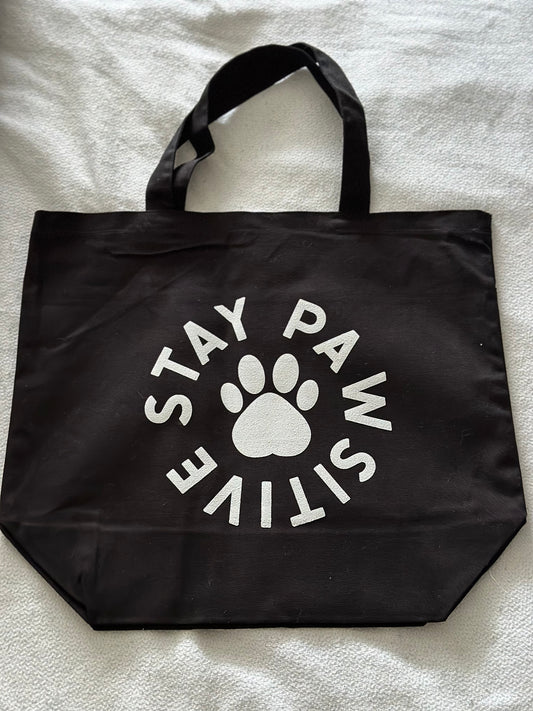 Stay Paw-sitive Tote Bag