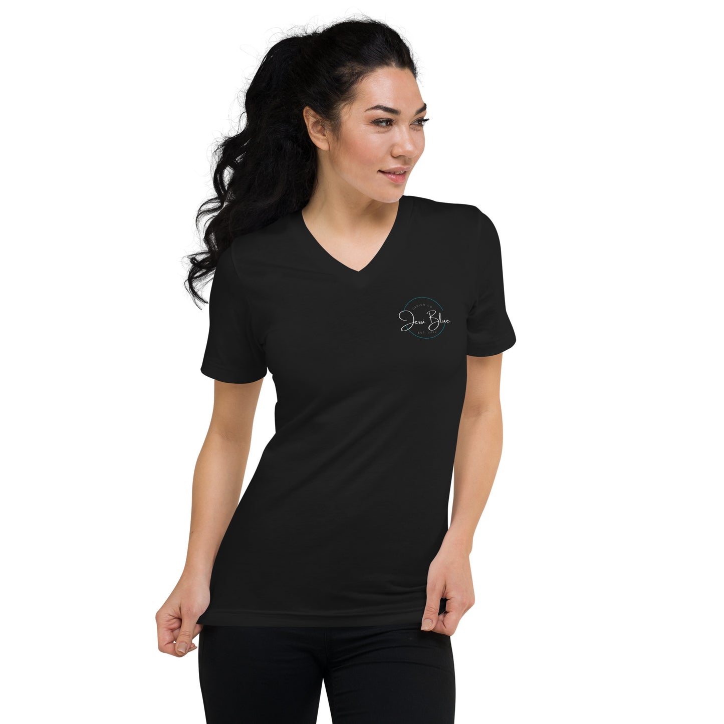 Jessi Blue Design Co. Unisex Short Sleeve V-Neck T-Shirt