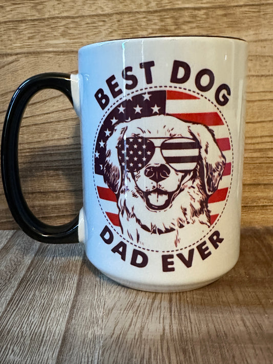Best Dog Dad Ever 15oz Coffee Cup