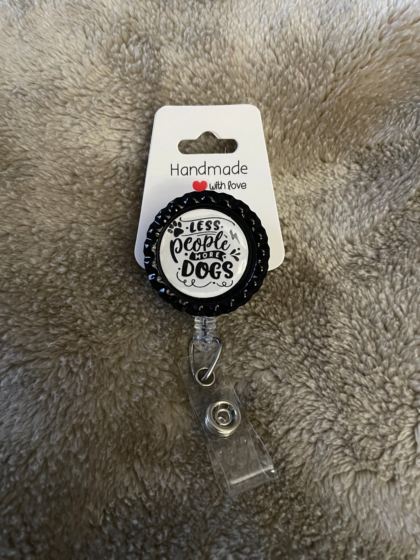 Less People More Dogs Badge Reel