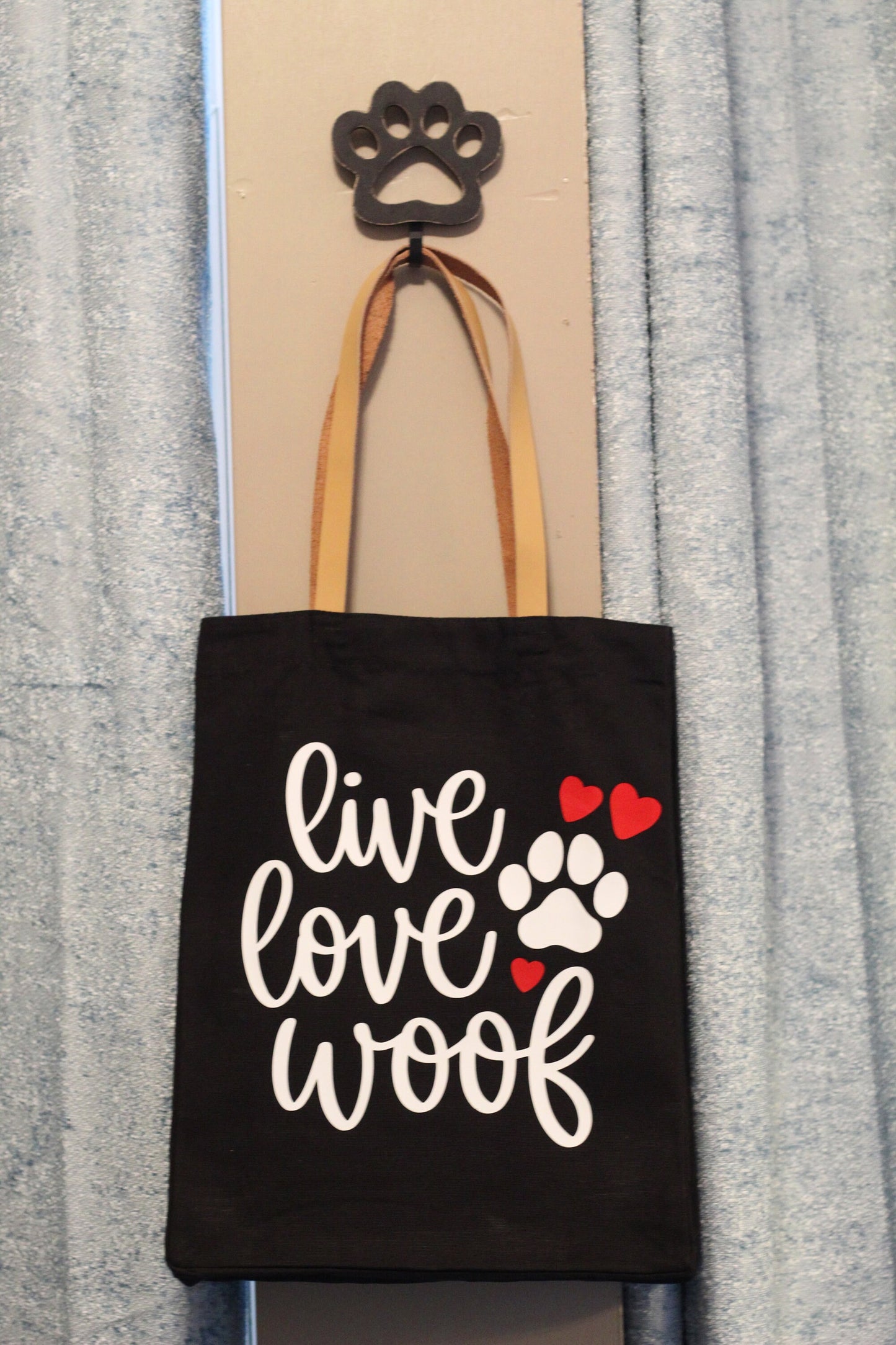 Live Love Woof Tote Bag